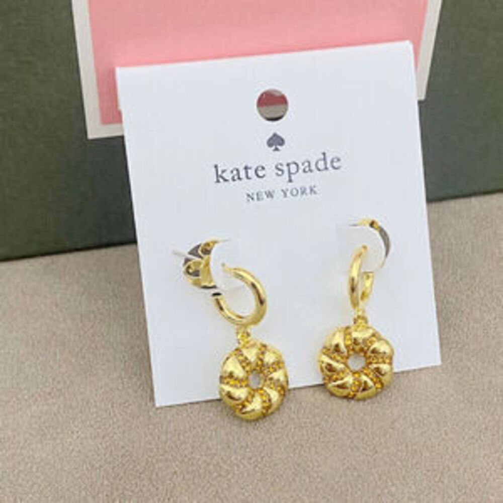 kate spade Bread Shaped Rhinestone Earrings